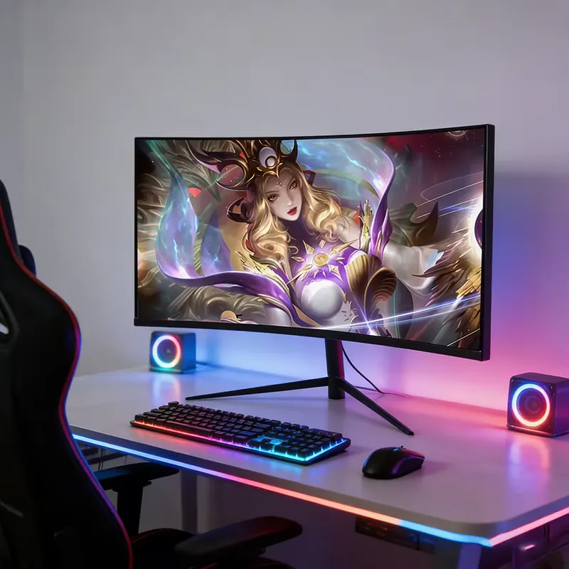 High Refresh Monitor - شاشة ألعاب منحنية FY 4K بتردد