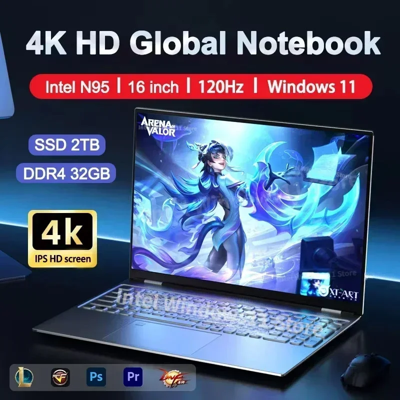 Pc Gaming Second - كمبيوتر محمول جديد بمعالج إنتل N95